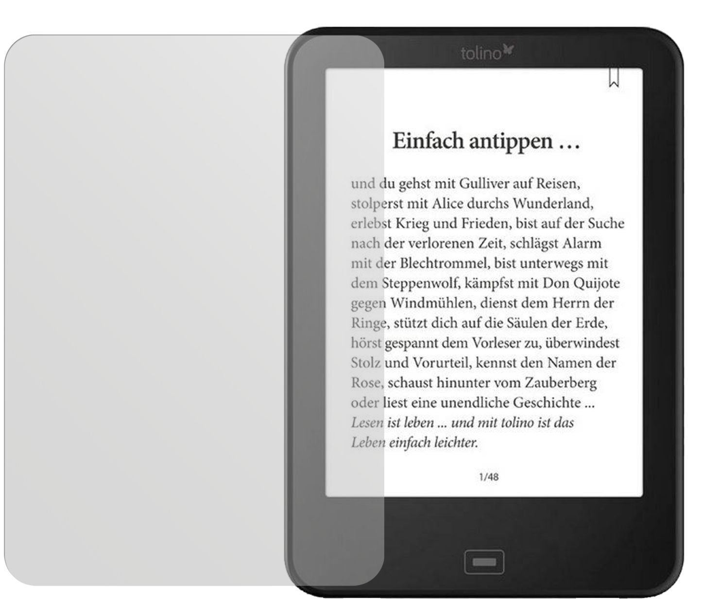 2x Schutzfolie matt für Vision 3 HD Tolino Display (2)