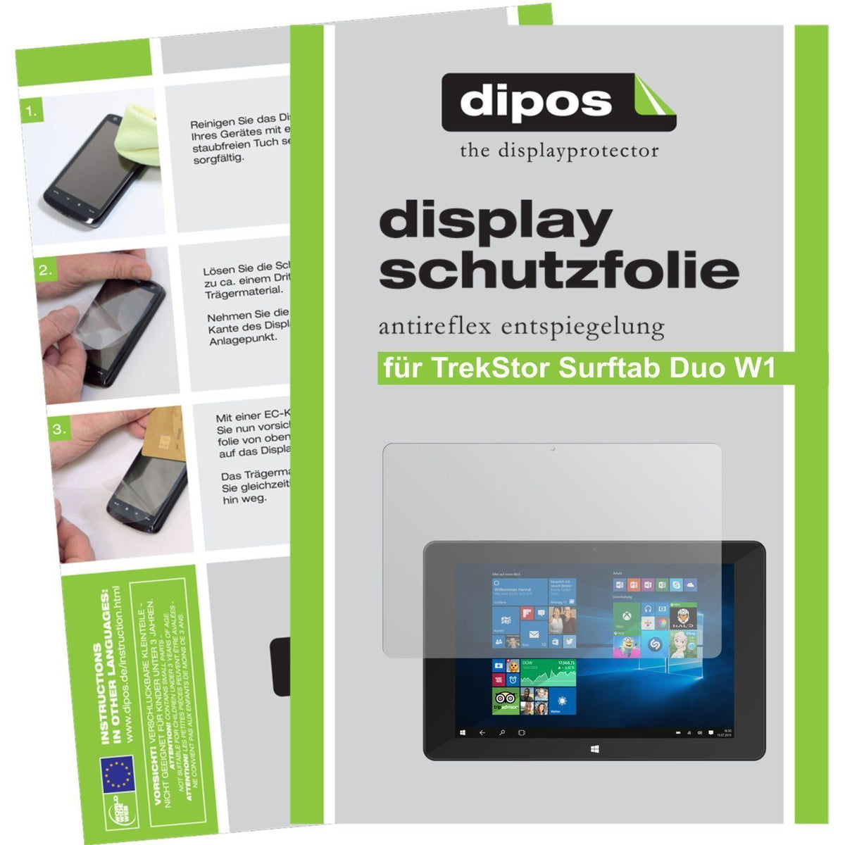 2x Schutzfolie matt für SurfTab duo W1 Volks-Table (1)