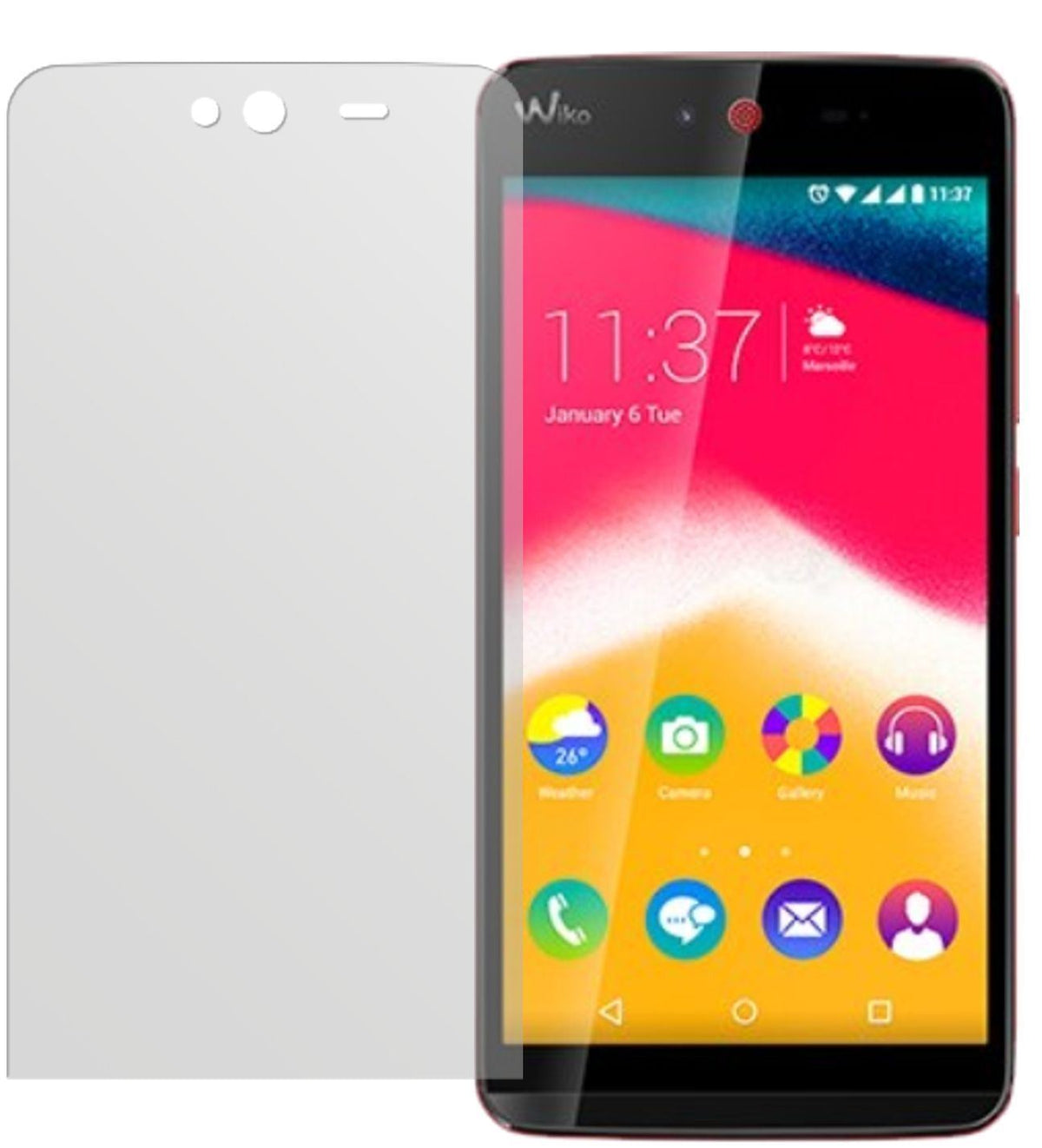 2x Schutzfolie matt für Rainbow Jam Wiko Display-S (2)