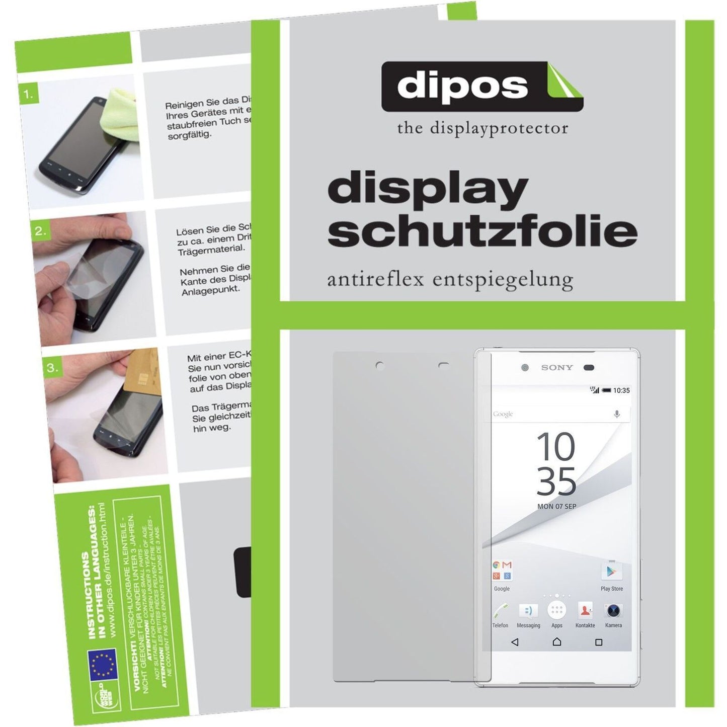 2x Schutzfolie matt für Xperia Z5 Sony Display-Sch (1)