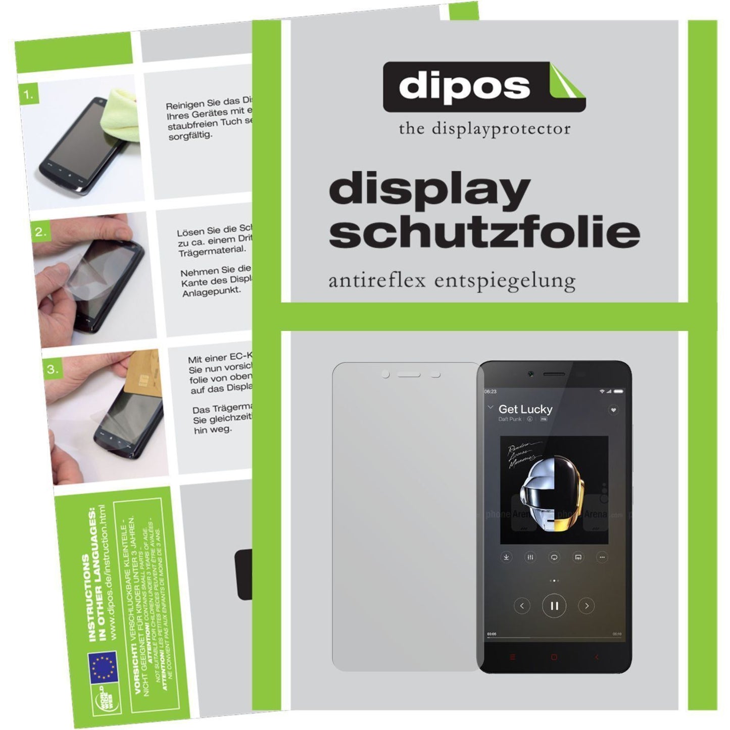 6x Schutzfolie matt für Redmi Note 2 Xiaomi Displa (1)