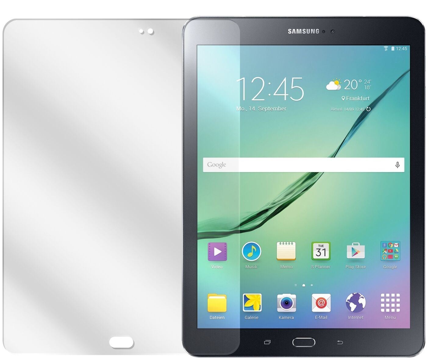 2x Schutzfolie klar für Galaxy Tab S2 (9,7 Zoll) S (2)