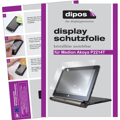 2x Schutzfolie klar für Akoya P2214T Medion Displa (1)