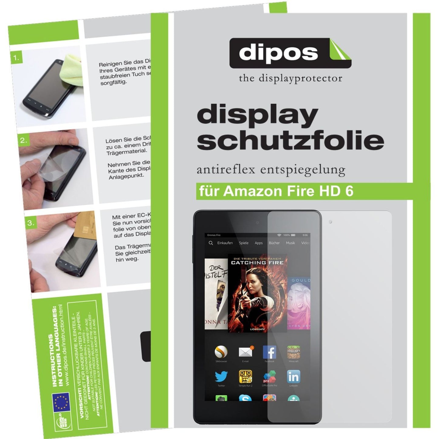 2x Schutzfolie matt für fire HD 6 Amazon Display-S (1)