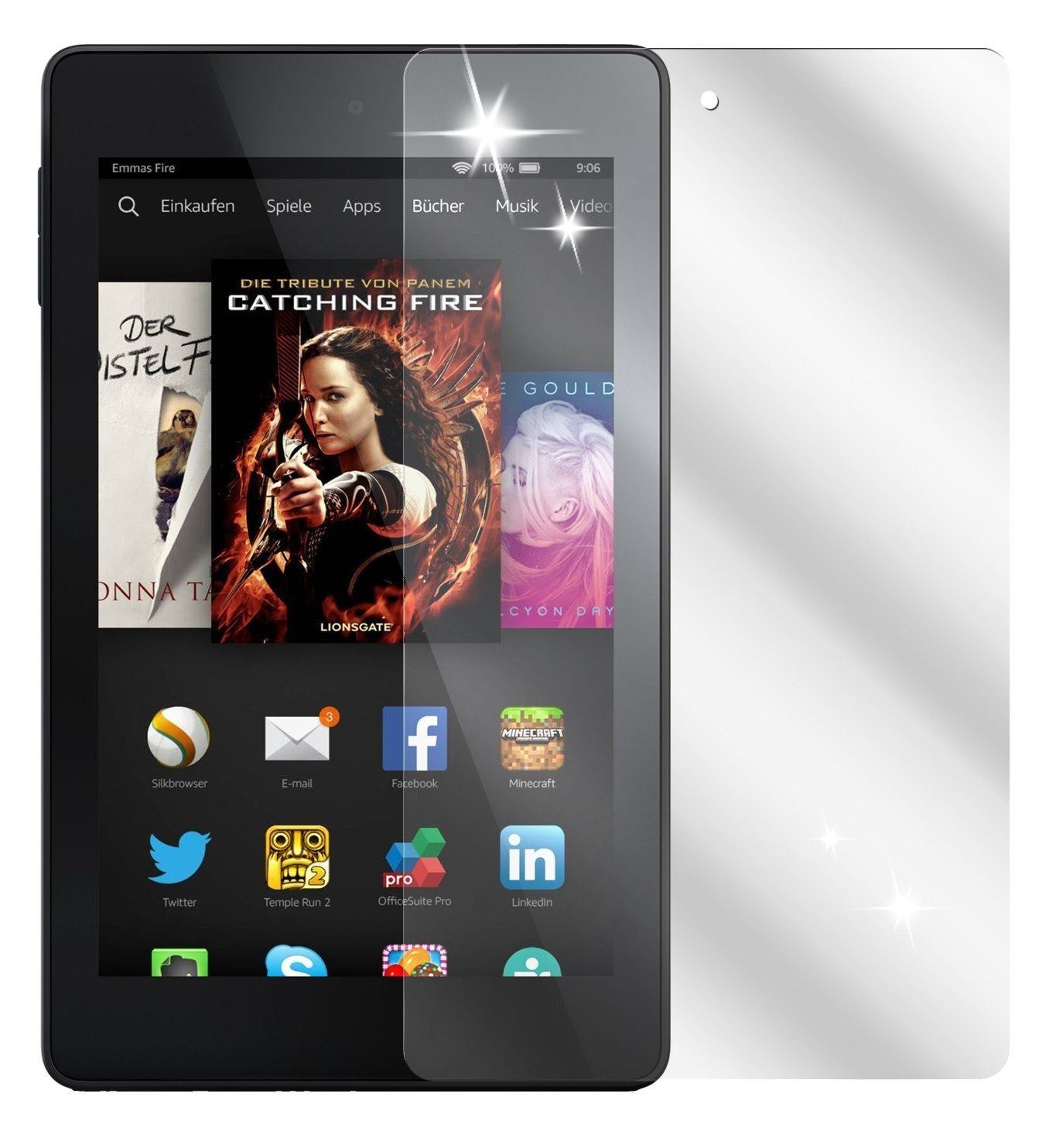 2x Schutzfolie klar für fire HD 6 Amazon Display-S (2)