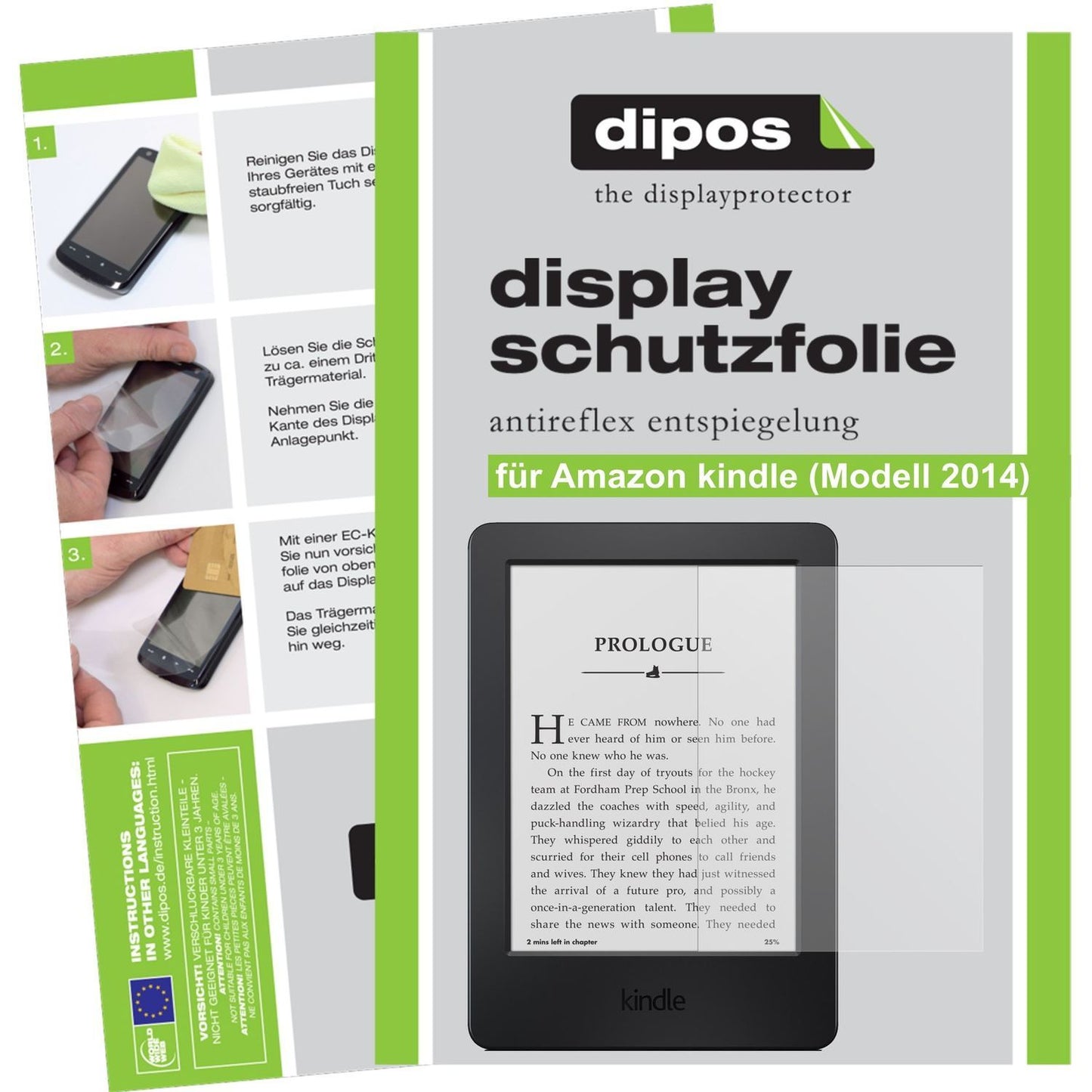2x Schutzfolie matt für kindle Amazon Display-Schu (1)
