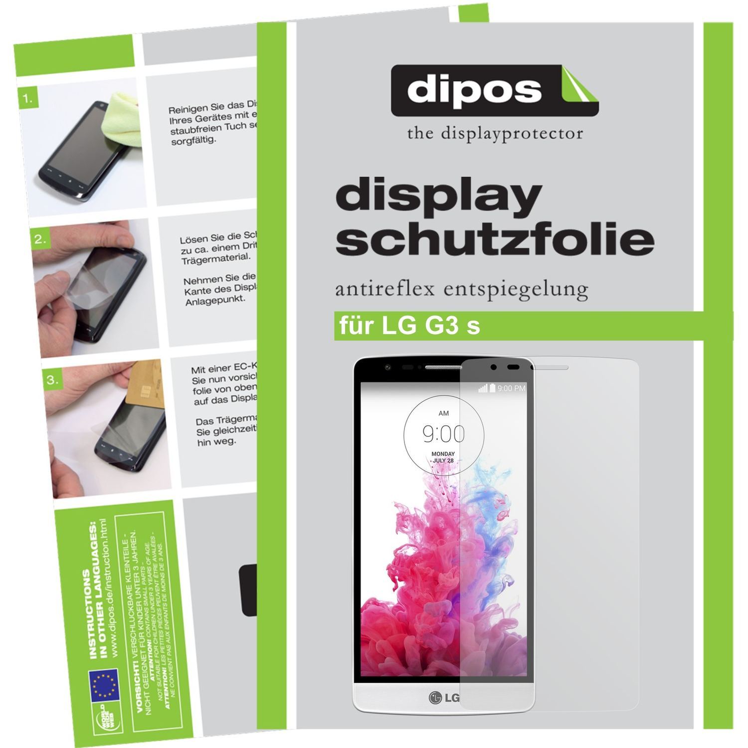 2x Schutzfolie matt für G3 S LG Display-Schutzfoli (1)