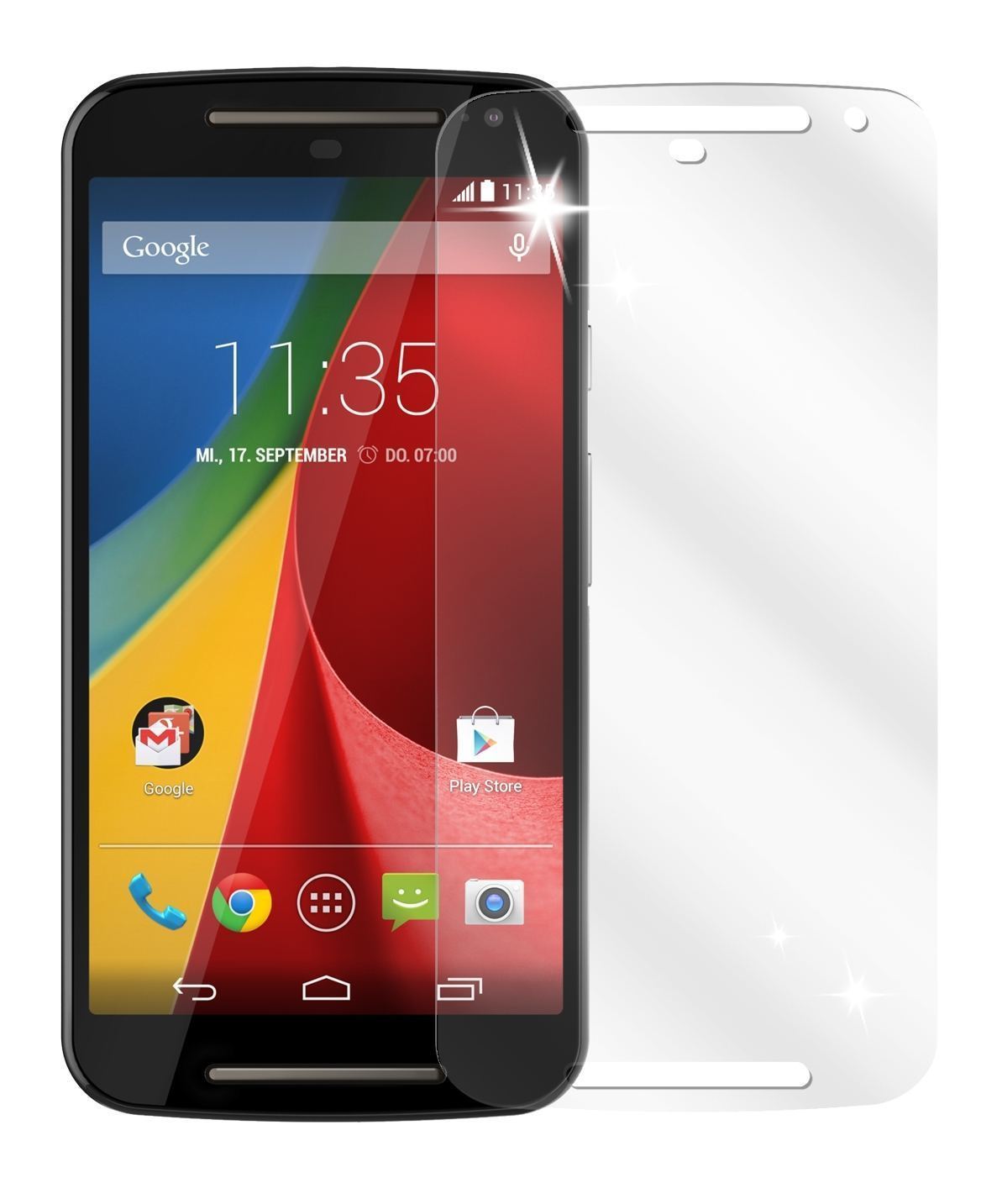 2x Schutzfolie klar für Moto G 2.Generation Motoro (2)