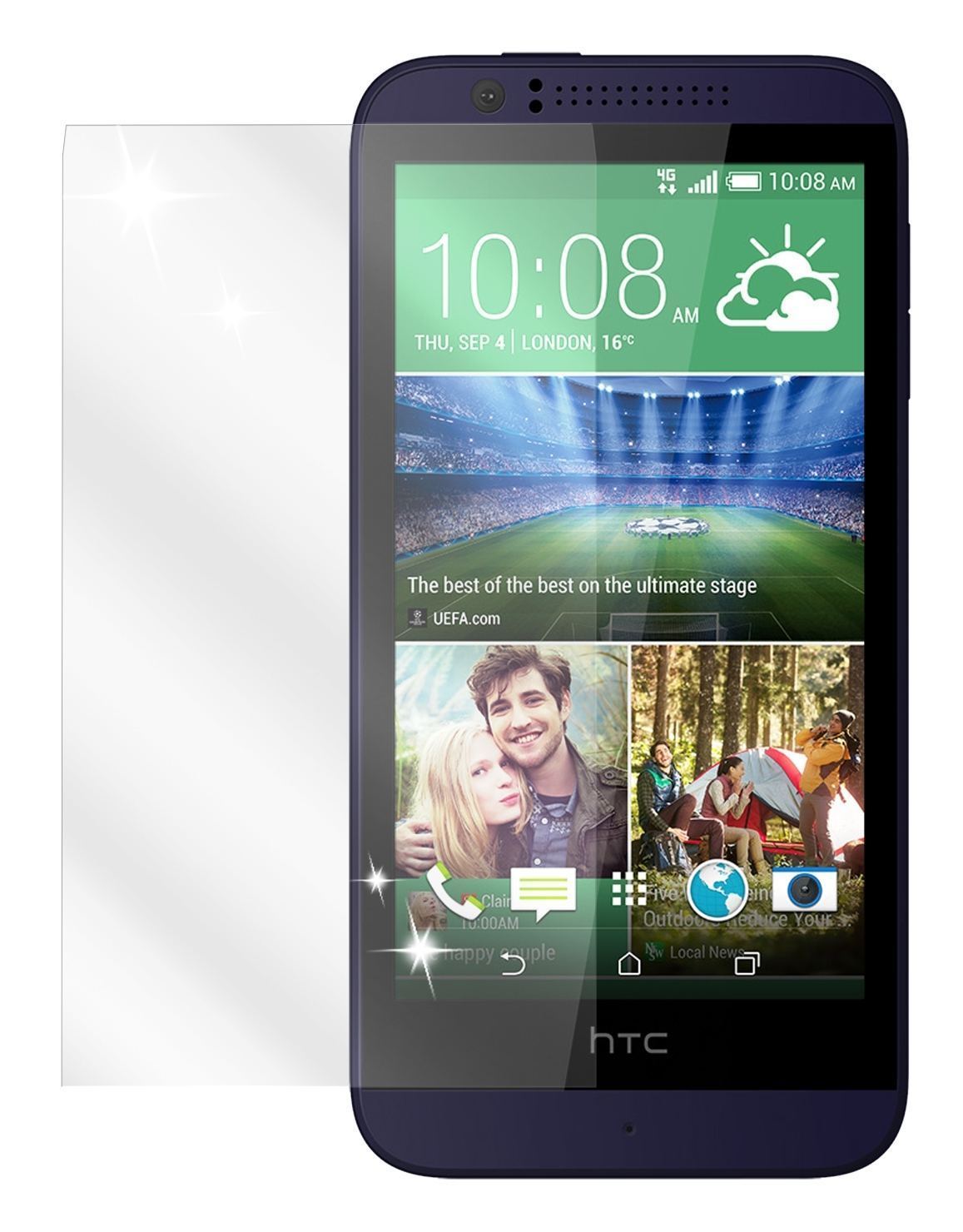 2x Schutzfolie klar für Desire 510 HTC Display-Sch (2)