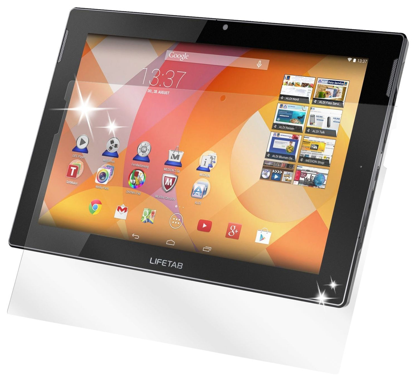 3x Schutzfolie klar für Lifetab S10334 / S10345 /  (2)