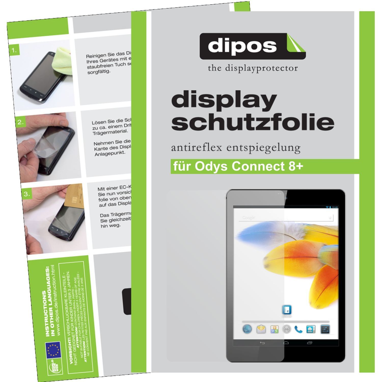 3x Schutzfolie matt für Connect 8+ 7,9 Zoll Odys D (1)