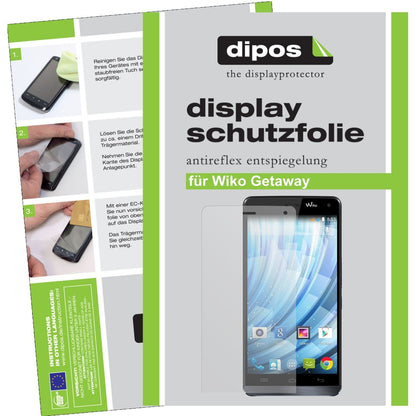2x Schutzfolie matt für Getaway Wiko Display-Schut (1)