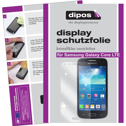 6x Schutzfolie klar für Galaxy Core LTE Samsung Di (1)