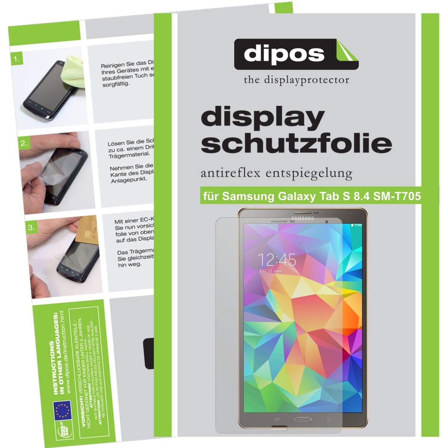 3x Schutzfolie matt für Galaxy Tab S 8.4 SM-T705 S (1)