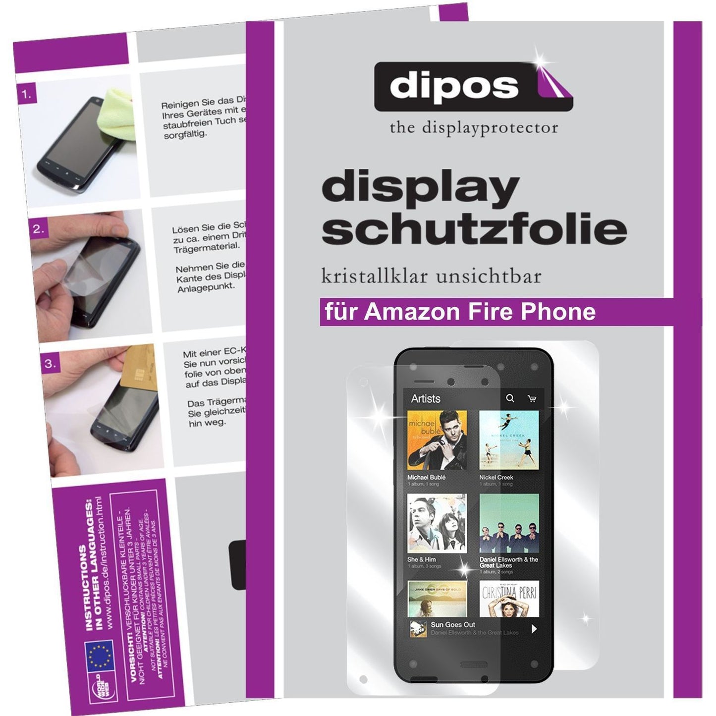 6x Schutzfolie klar für Fire Phone Amazon Display- (1)