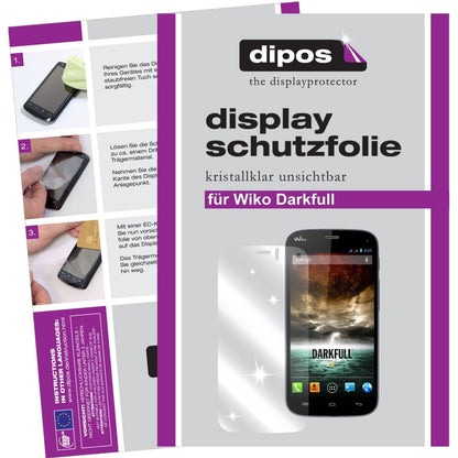 6x Schutzfolie klar für Darkfull Wiko Display-Schu (1)
