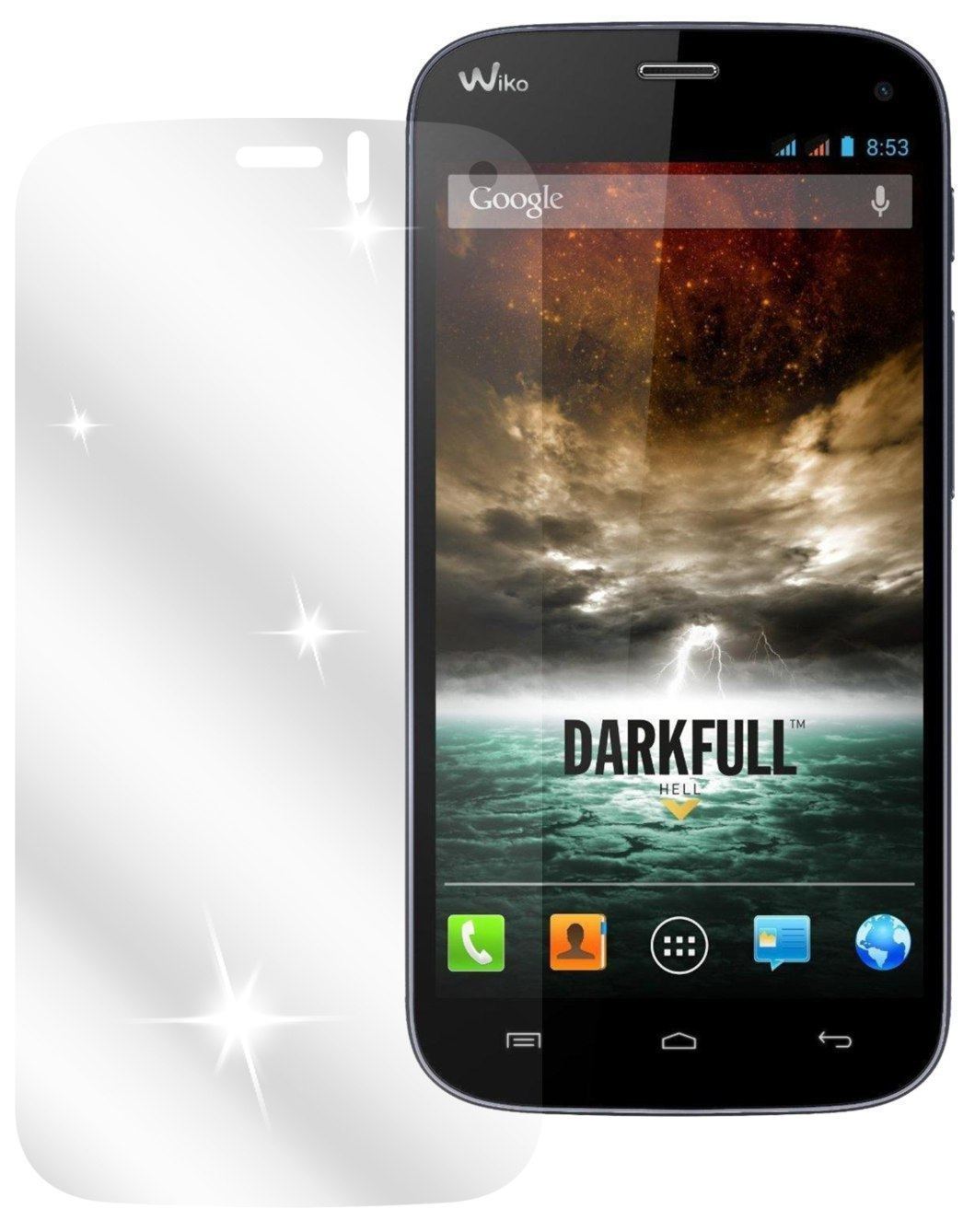 6x Schutzfolie klar für Darkfull Wiko Display-Schu (2)