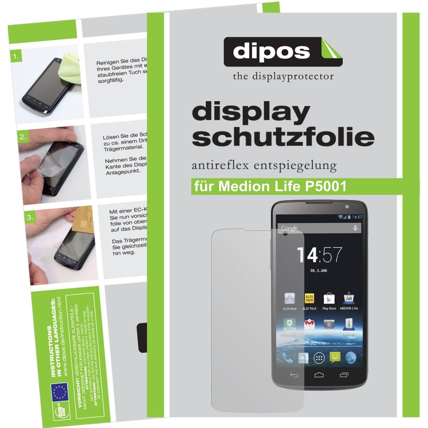6x Schutzfolie matt für Life P5001 Medion Display- (1)
