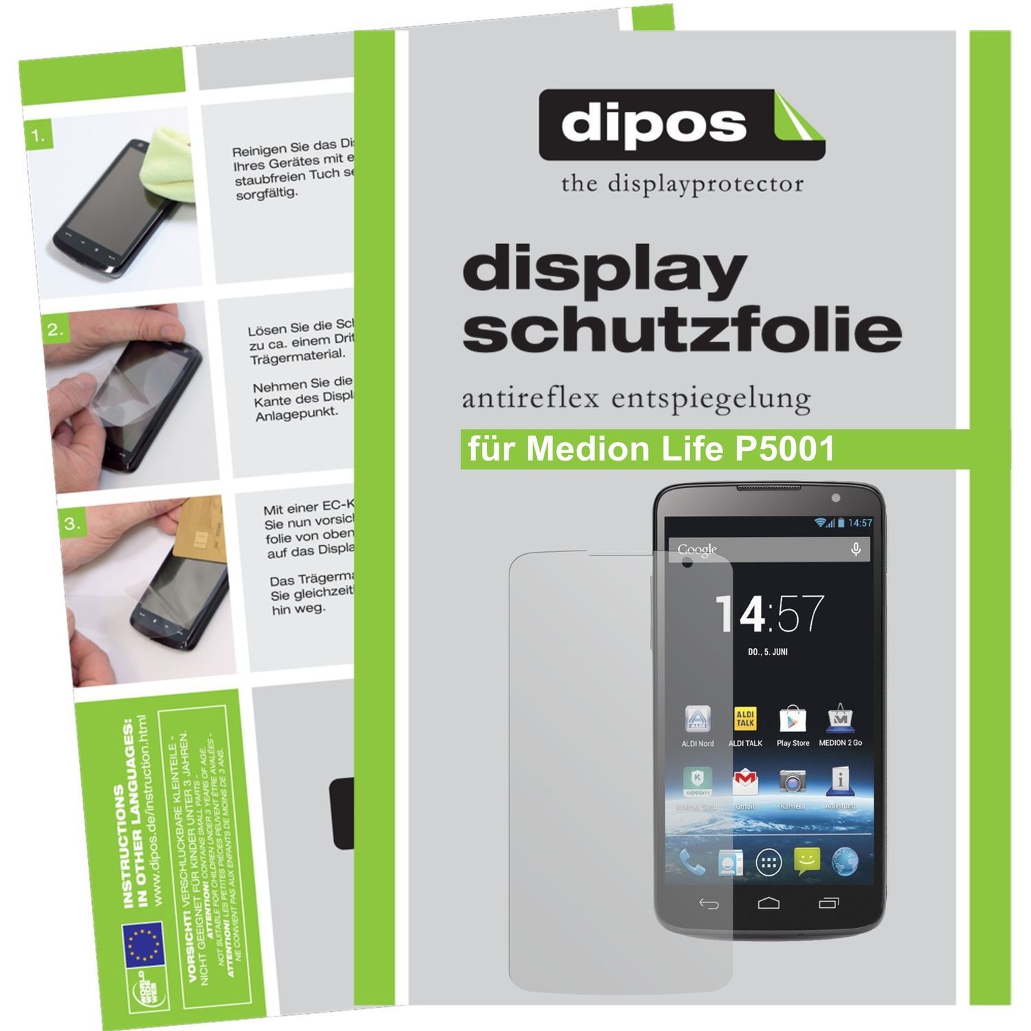 6x Schutzfolie matt für Life P5001 Medion Display- (1)