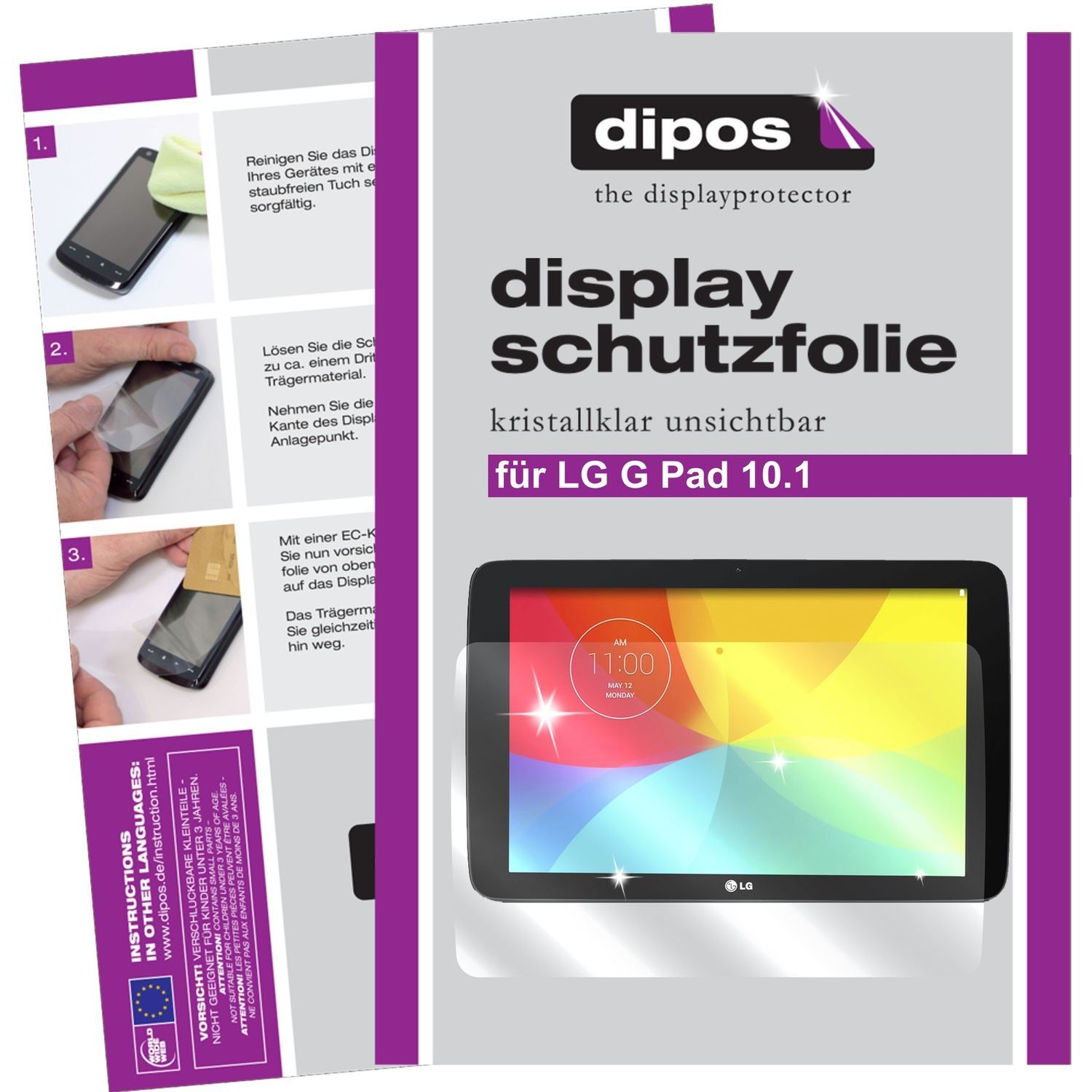 2x Schutzfolie klar für G Pad 10.1 LG Display-Schu (1)