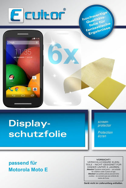 6x Schutzfolie klar für Moto E Motorola Display-Sc (1)