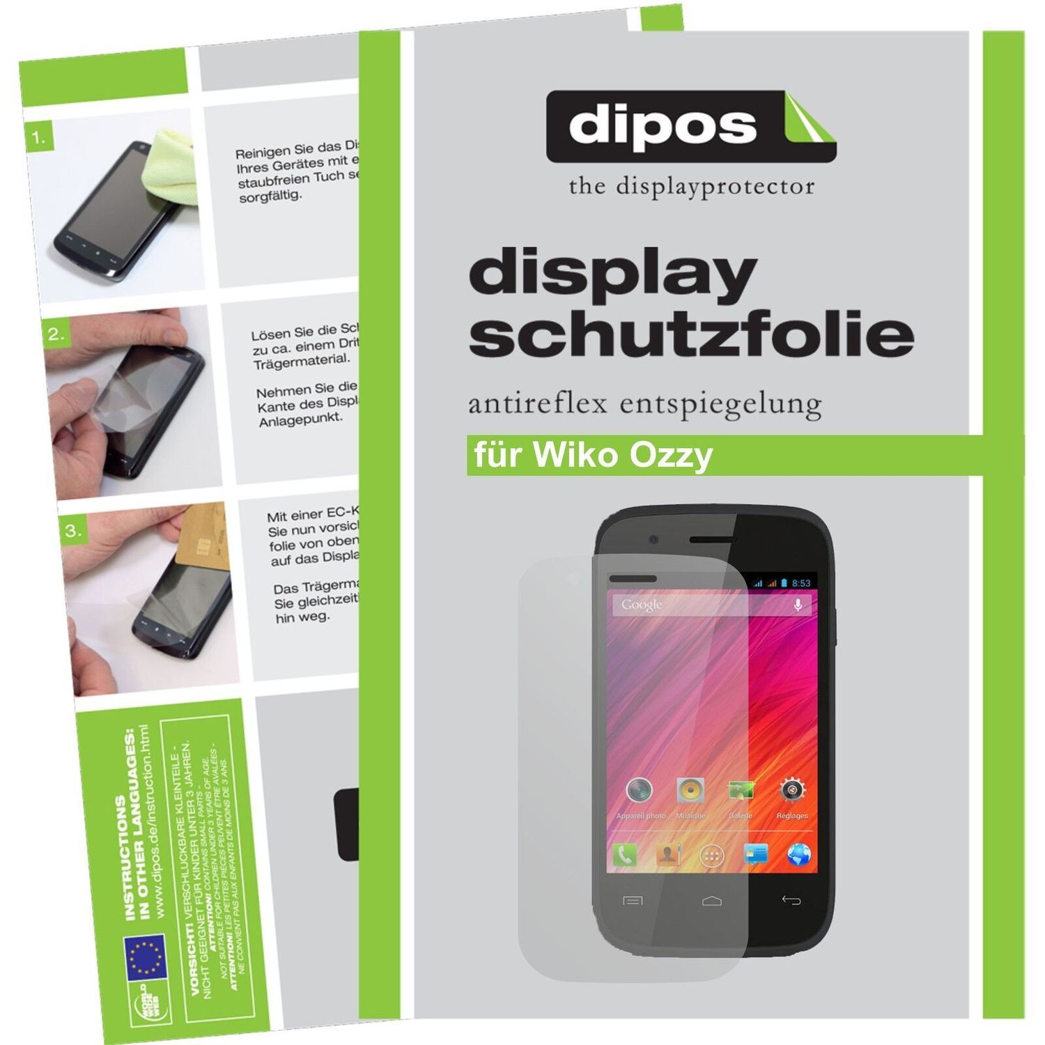2x Schutzfolie matt für Ozzy Wiko Display-Schutzfo (1)