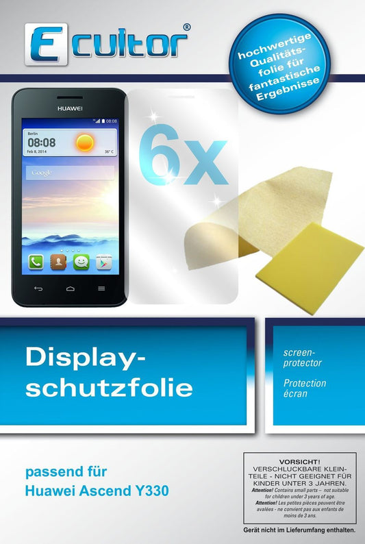 6x Schutzfolie klar für Ascend Y330 Huawei Display (1)