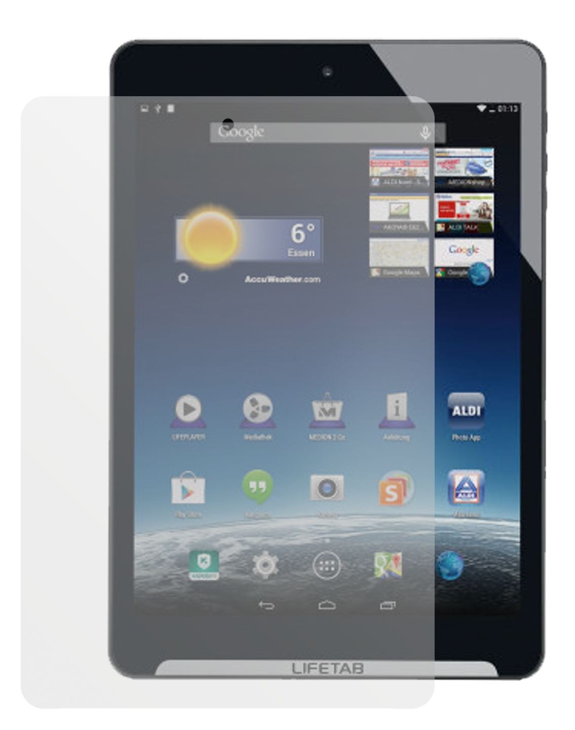 2x Schutzfolie matt für Lifetab S7852 MD 98625 Med (2)