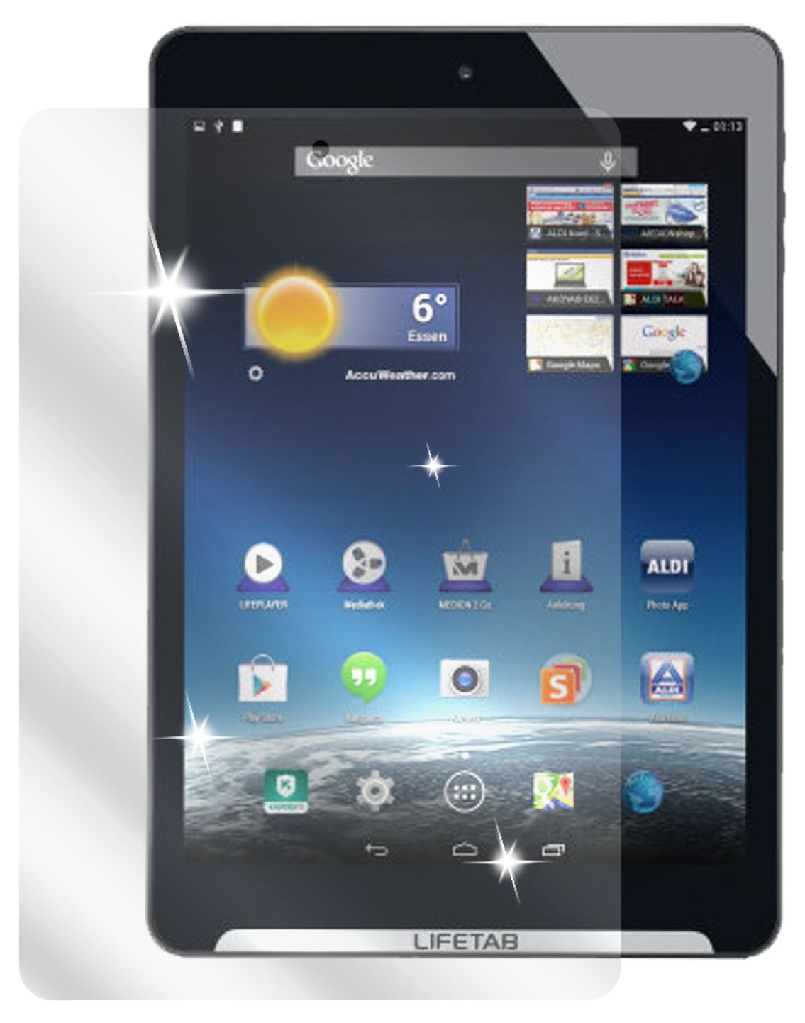 2x Schutzfolie klar für Lifetab S7852 MD 98625 Med (2)