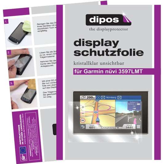3x Schutzfolie klar für Nüvi 3597 Garmin Display-S (1)