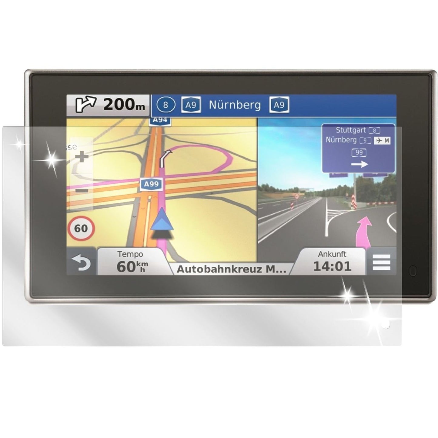 3x Schutzfolie klar für Nüvi 3597 Garmin Display-S (2)