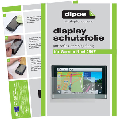 3x Schutzfolie matt für Nüvi 2597 Garmin Display-S (1)
