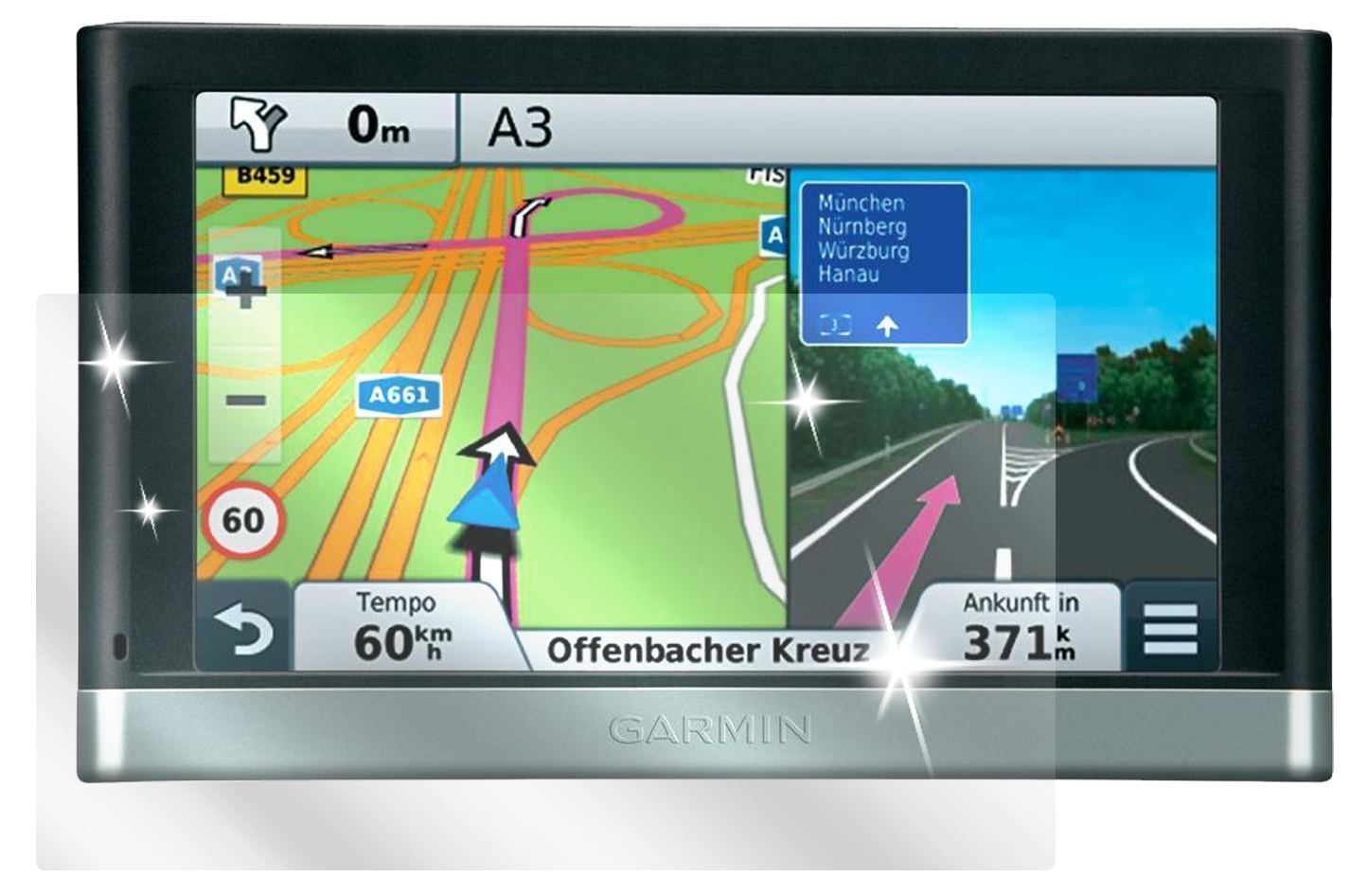 3x Schutzfolie klar für Nüvi 2597 Garmin Display-S (2)