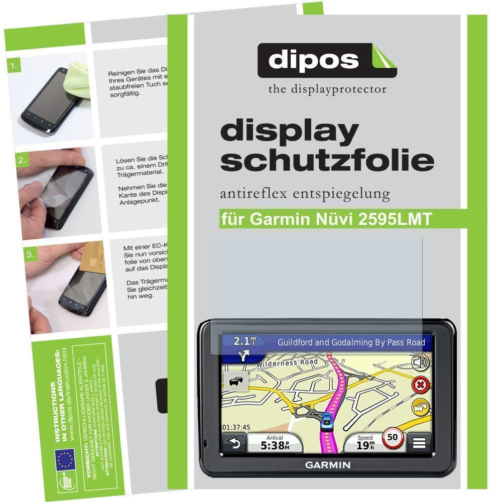 3x Schutzfolie matt für Nüvi 2595 Garmin Display-S (1)