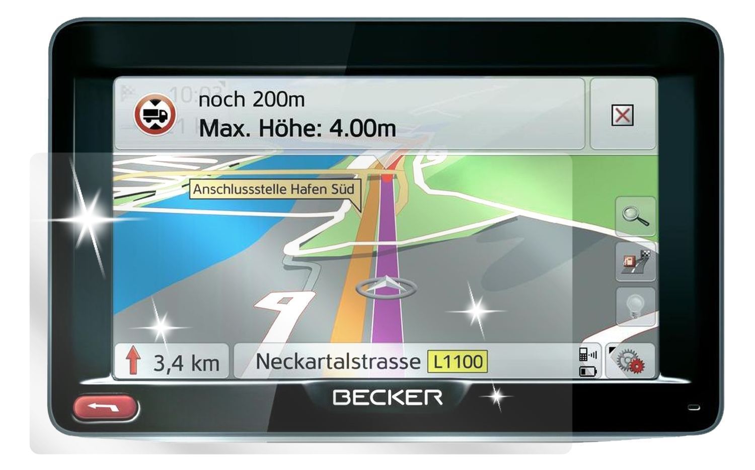 3x Schutzfolie klar für Transit 50 Becker Display- (2)