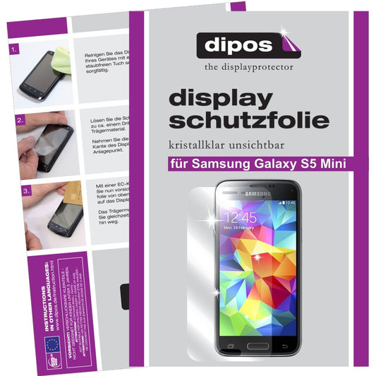 2x Schutzfolie klar für Galaxy S5 mini Samsung Dis (1)