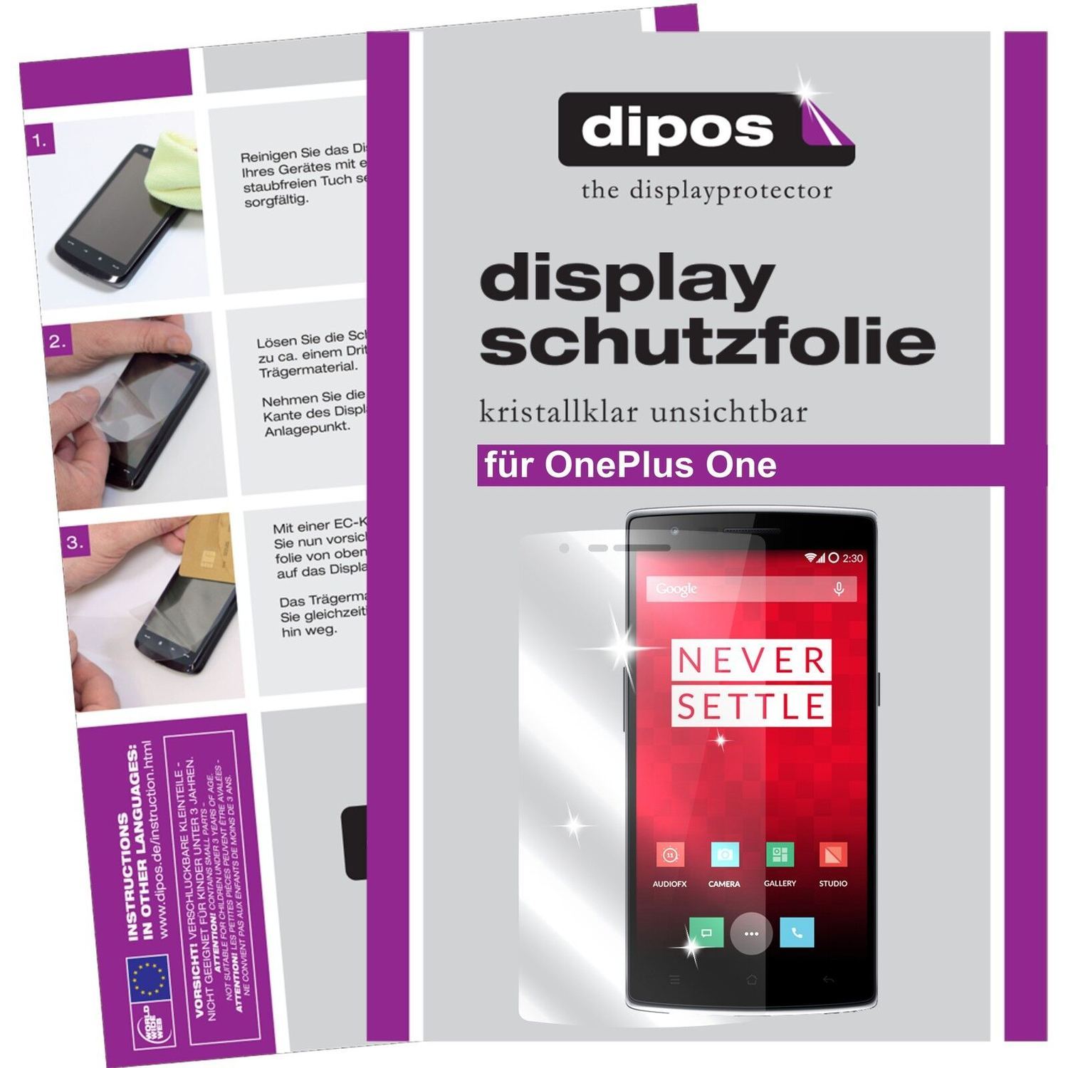 2x Schutzfolie klar für One OnePlus Display-Schutz (1)