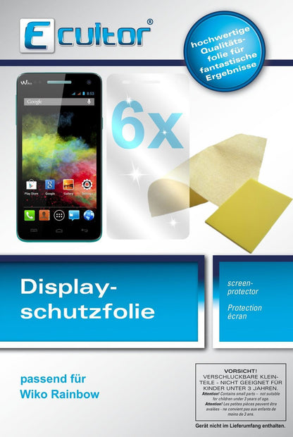 6x Schutzfolie klar für Rainbow Wiko Display-Schut (1)