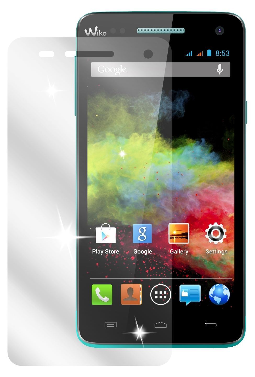 6x Schutzfolie klar für Rainbow Wiko Display-Schut (2)