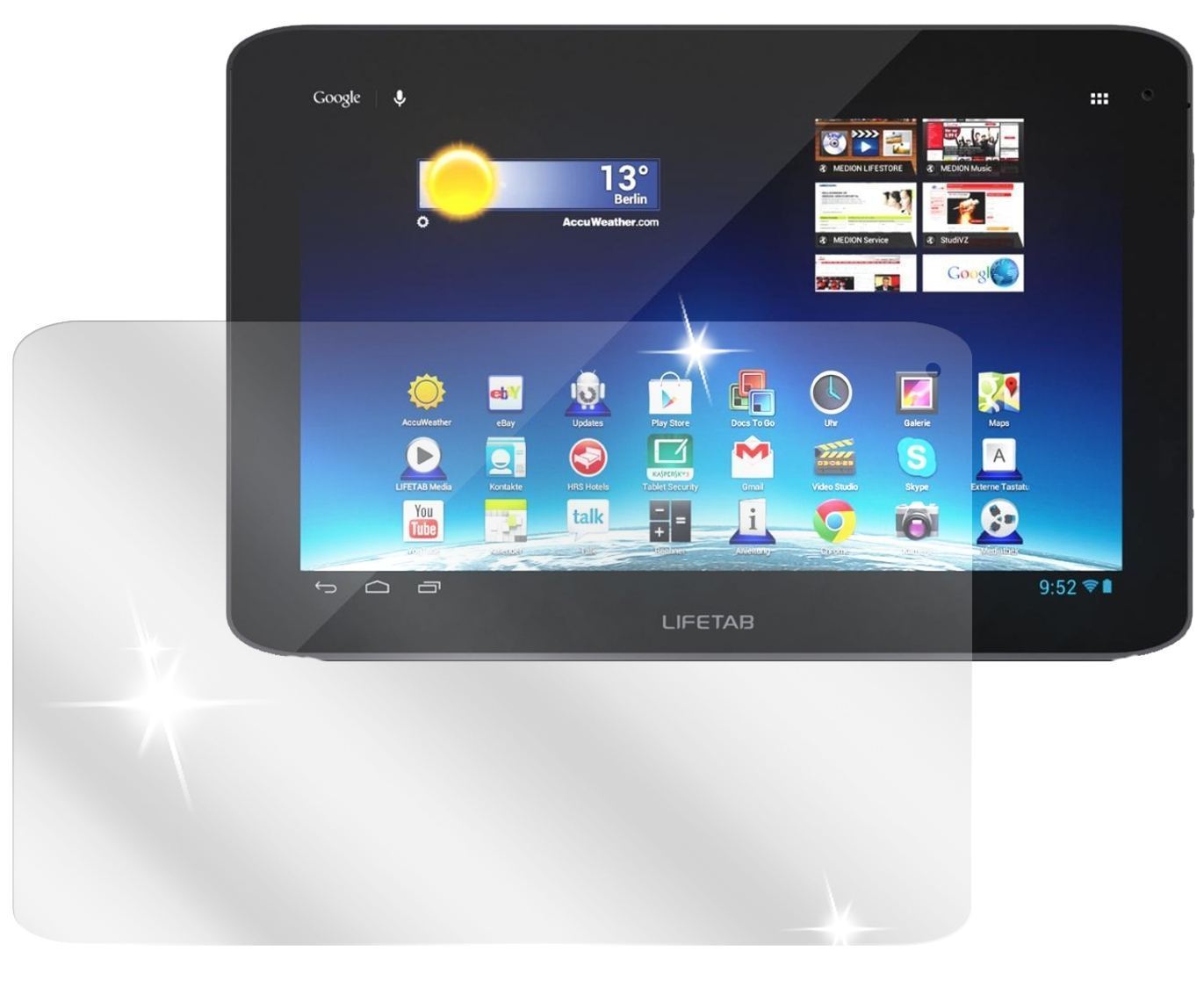 2x Schutzfolie klar für Lifetab E10320 Medion Disp (2)