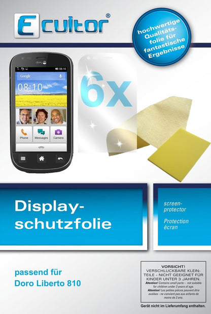6x Schutzfolie klar für Liberto 810 Doro Display-S (1)