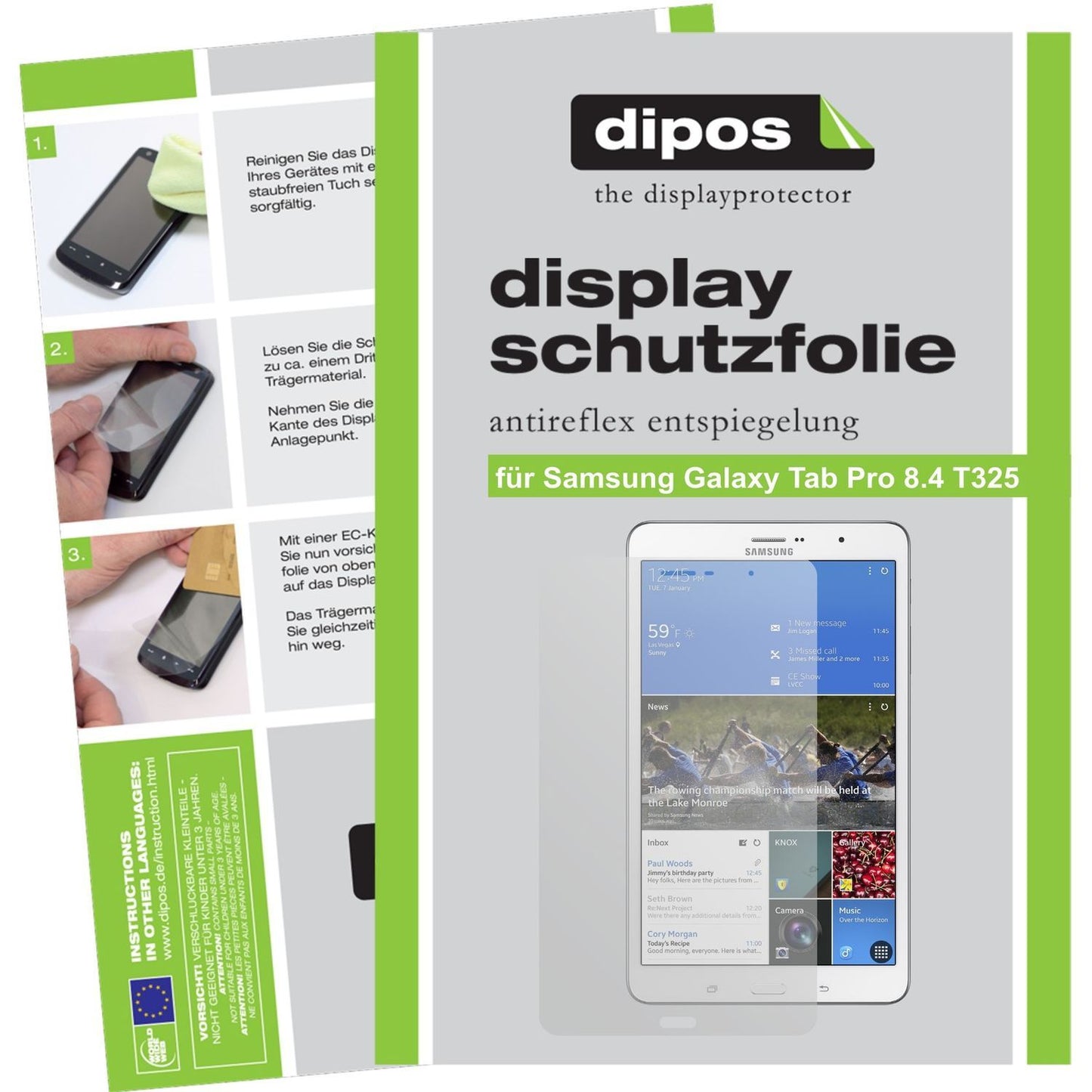 2x Schutzfolie matt für Galaxy Tab Pro 8.4 T325 Sa (1)