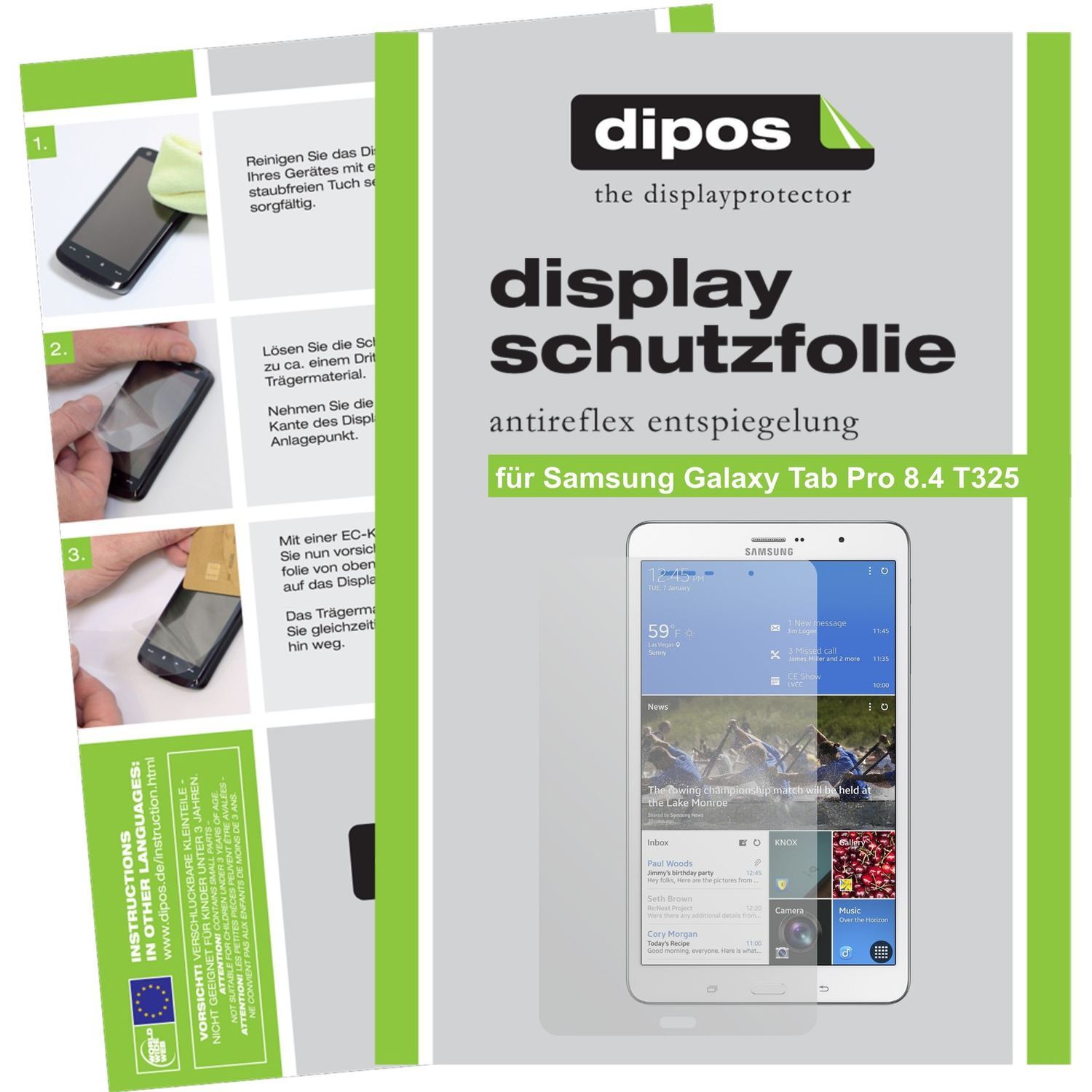 2x Schutzfolie matt für Galaxy Tab Pro 8.4 T325 Sa (1)