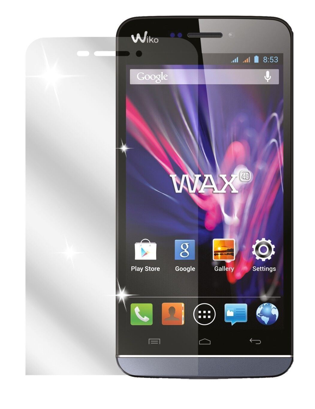 2x Schutzfolie klar für Wax Wiko Display-Schutzfol (2)