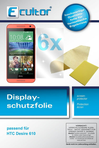 6x Schutzfolie klar für Desire 610 HTC Display-Sch (1)