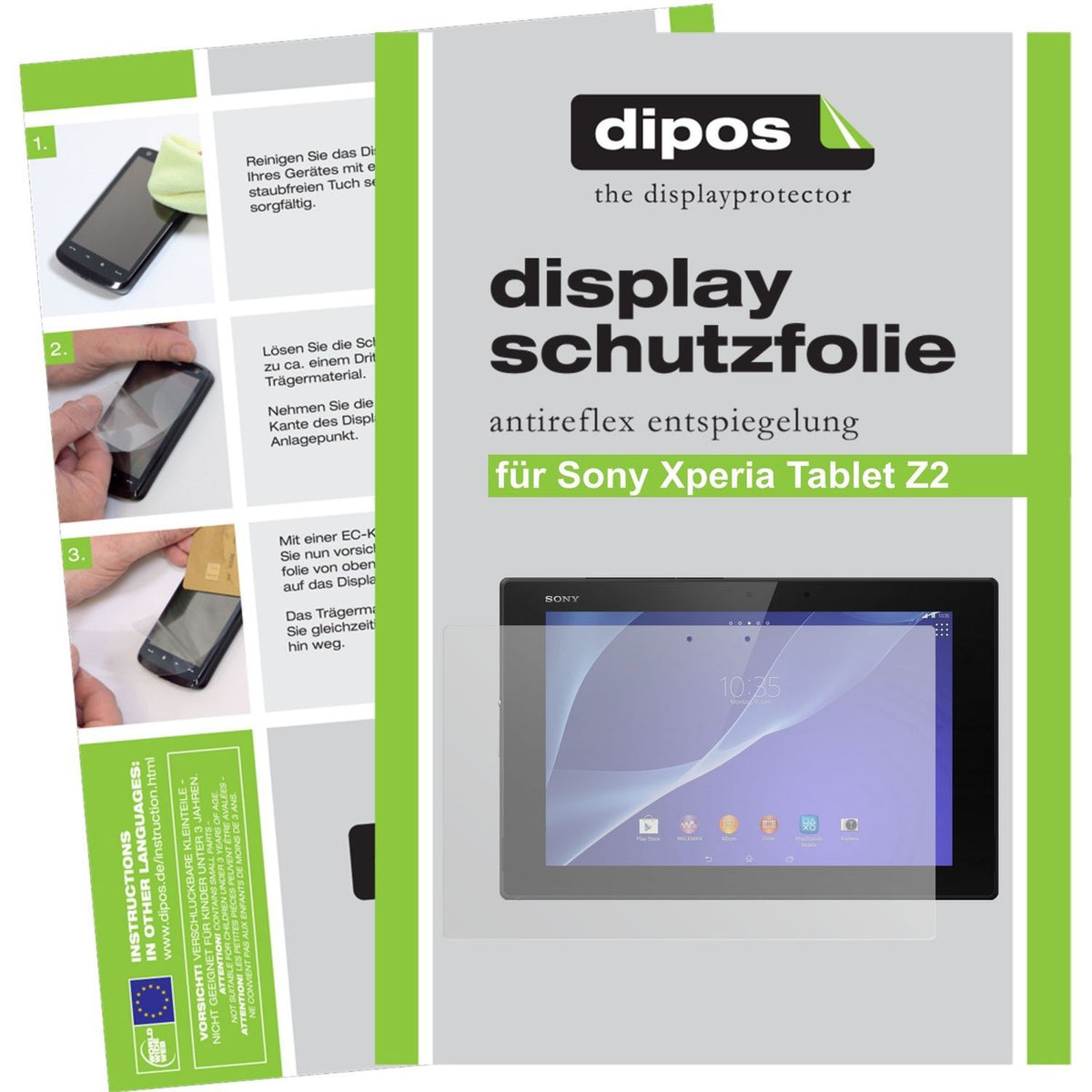 2x Schutzfolie matt für Xperia Tablet Z2 Sony Disp (1)