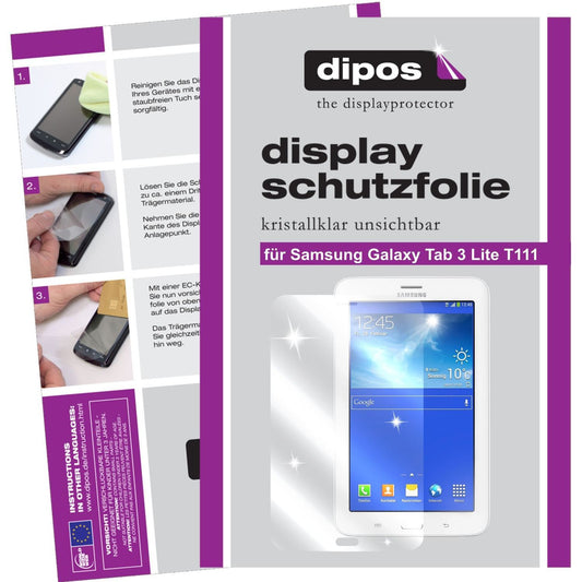 2x Schutzfolie klar für Galaxy Tab 3 Lite 7.0 SM-T (1)