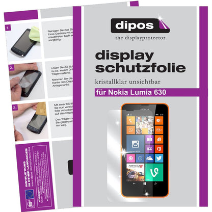 2x Schutzfolie klar für Lumia 630 Nokia Display-Sc (1)