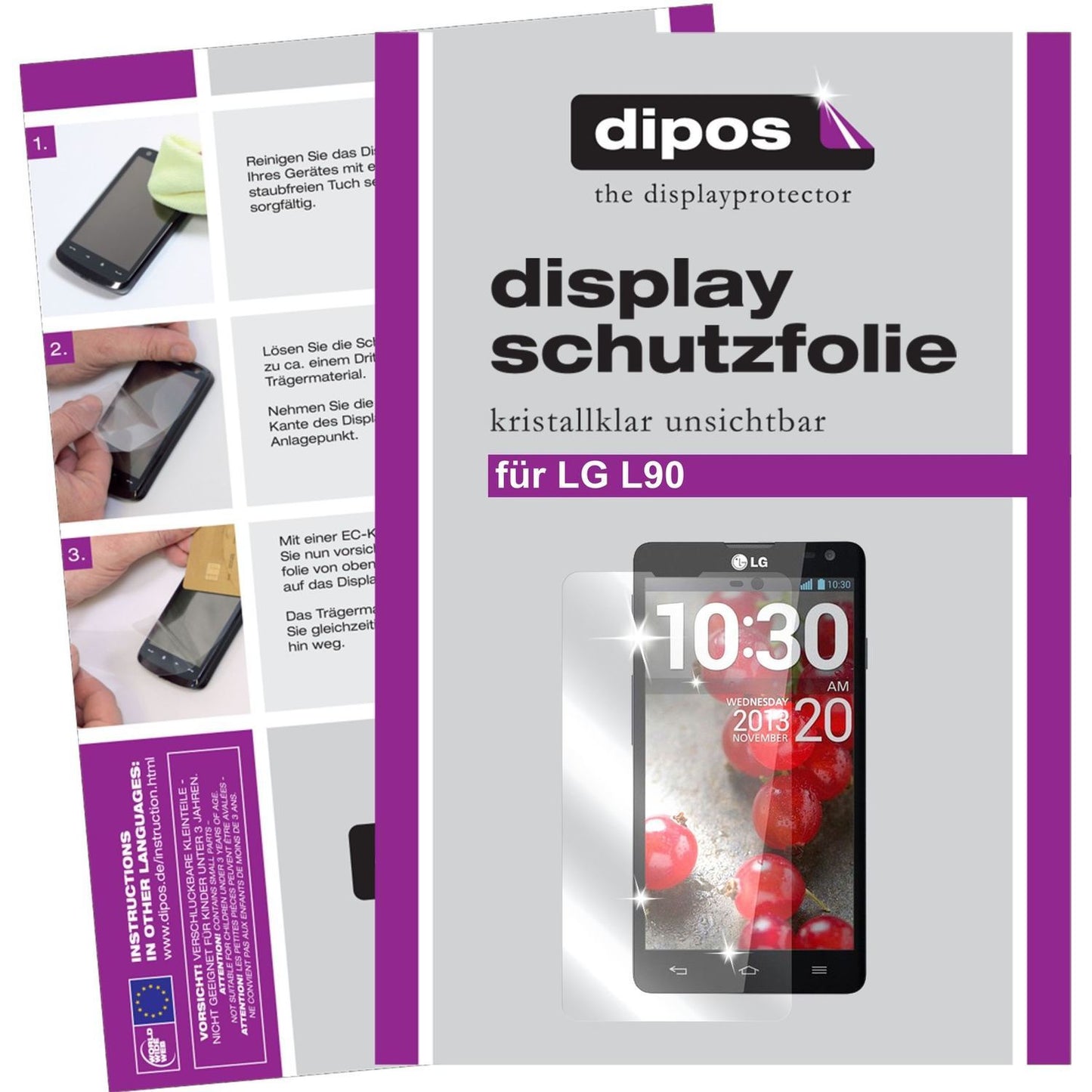2x Schutzfolie klar für L90 LG Display-Schutzfolie (1)