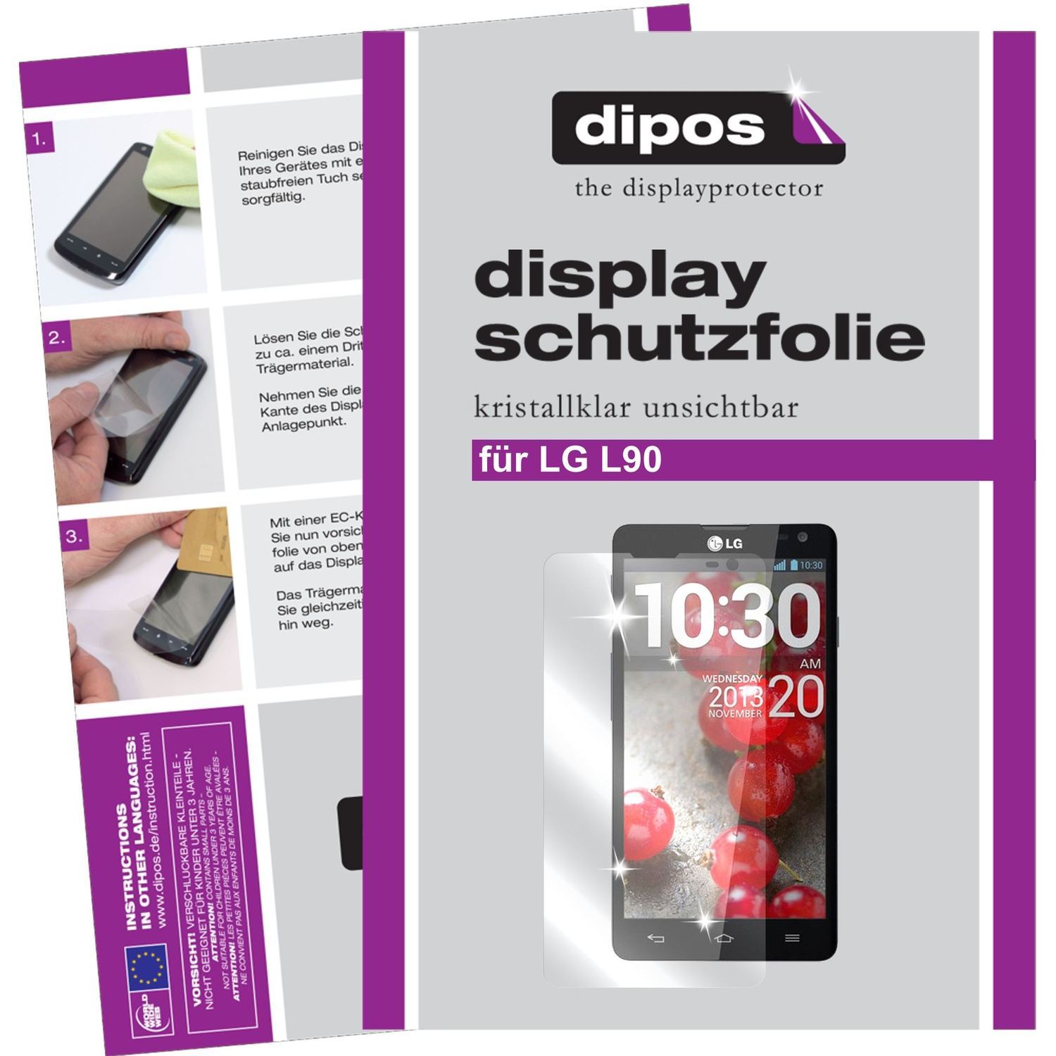 2x Schutzfolie klar für L90 LG Display-Schutzfolie (1)